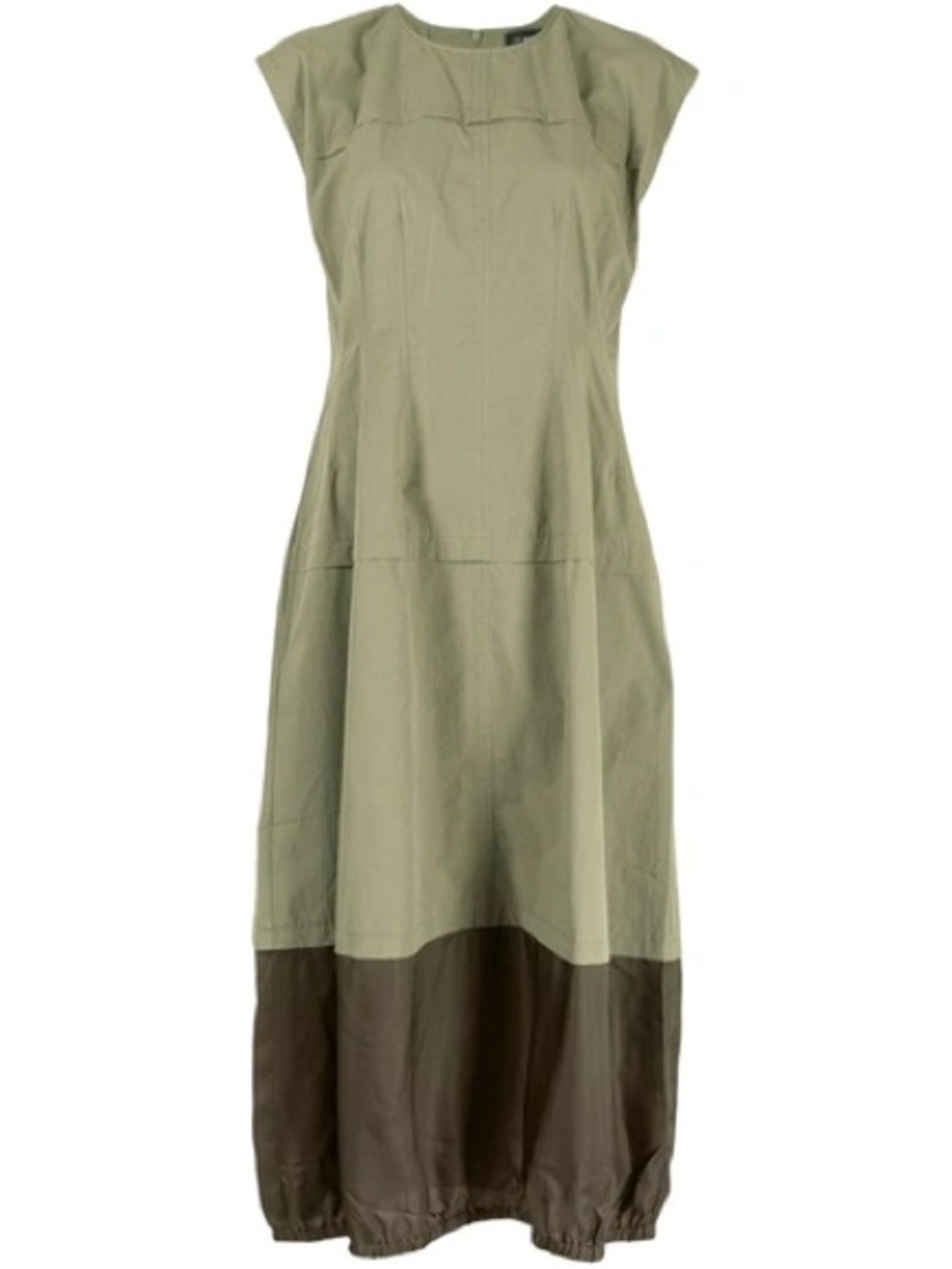 LEE MATHEWS Birder Olive Cotton Midi Dress In Green Size 3 Large Retail $413